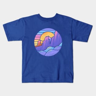 Blocky Mountains Kids T-Shirt